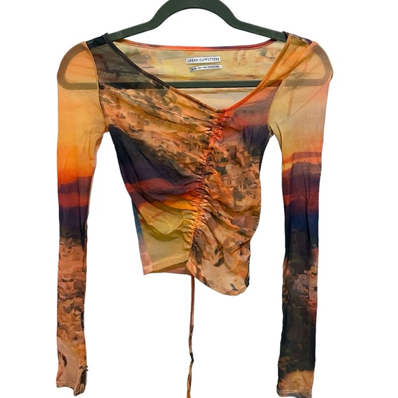 URBAN OUTFITTERS women’s santorini multi crop-top XS - Picture 2 of 3